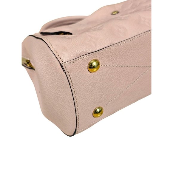 LOUIS VUITTON Montaigne BB Empreinte Pink Shoulder Leather Bag Satchel Lock - Picture 12 of 12